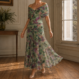 Lydia-Hope Wrap Maxi Dress - Green