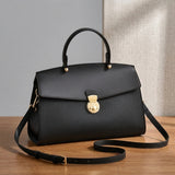 Sofia Lock Handbag - Black