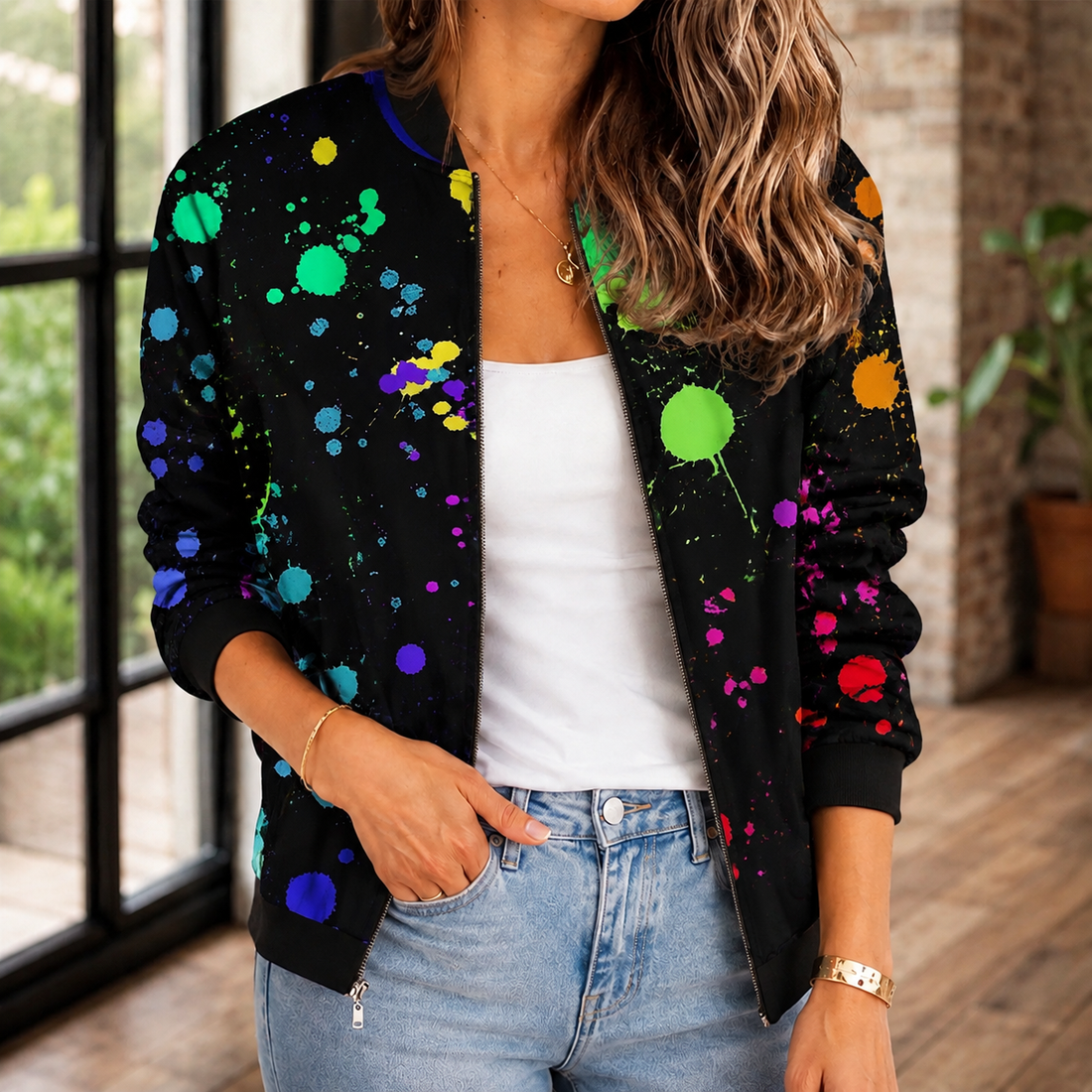 Aurelia Printed Jacket - Black