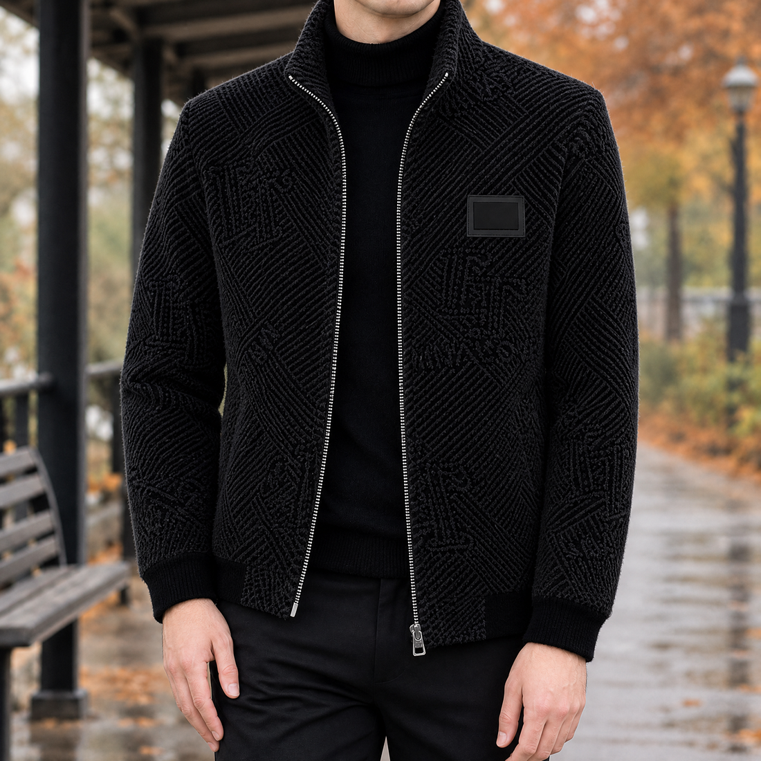 Desmond-Hayes Textured Jacket - Black