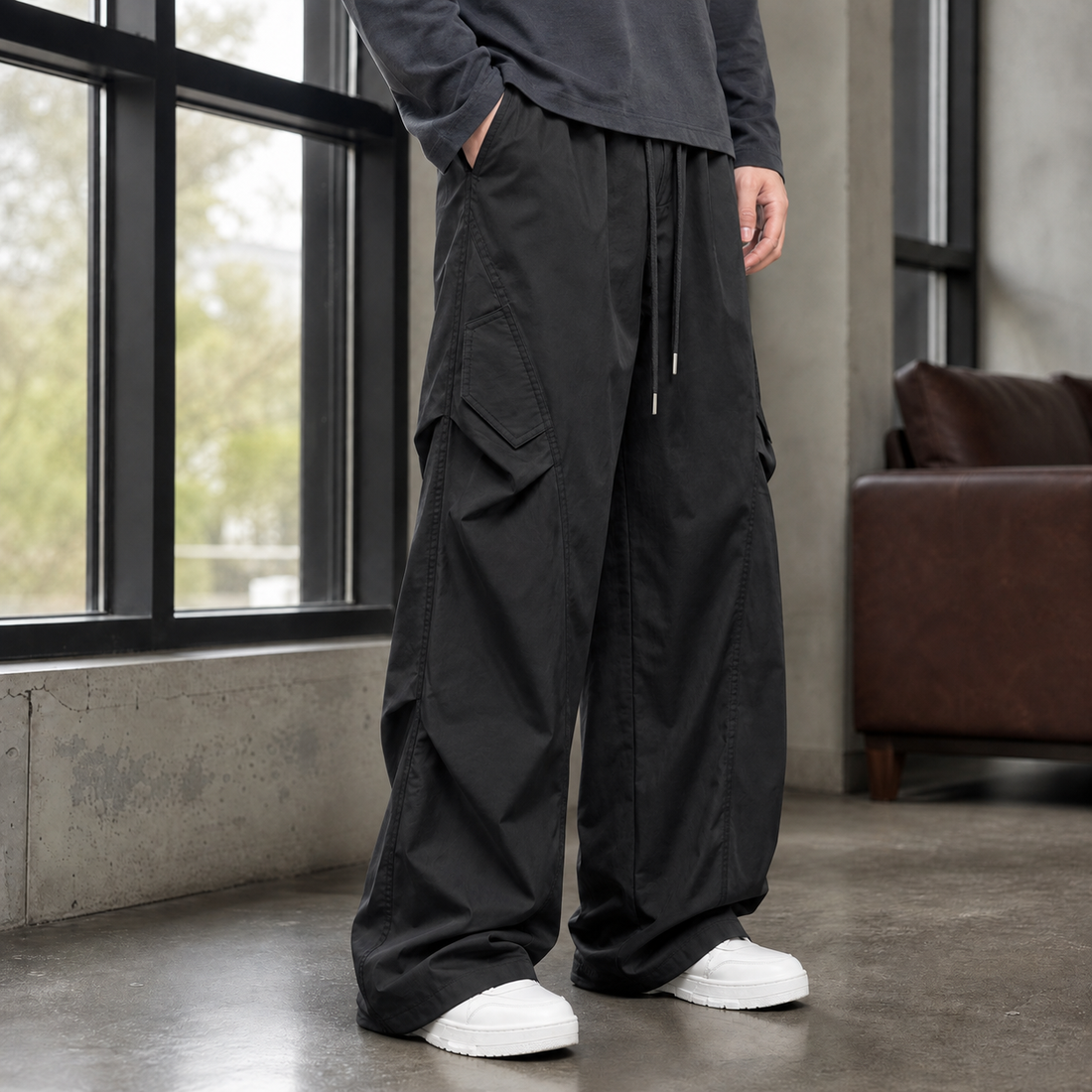 William Relaxed Cargo Pants - Black