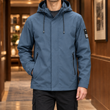 Matthias Hooded Jacket - Navy Blue