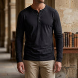 Knox Henley Shirt - Noir