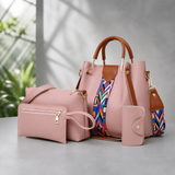 Accardi Four-Piece Handbag Set - Pink