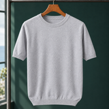 Ludovic-Reid Crew Neck Top - Light Gray