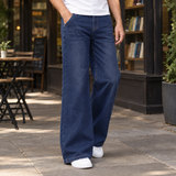 Graham Wide Leg Pants - Dark Blue