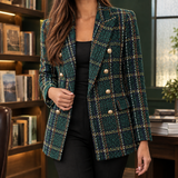 Adriana-Jane Double-Breasted Blazer - Dark Green