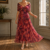 Lydia-Hope Wrap Maxi Dress - Brick Red