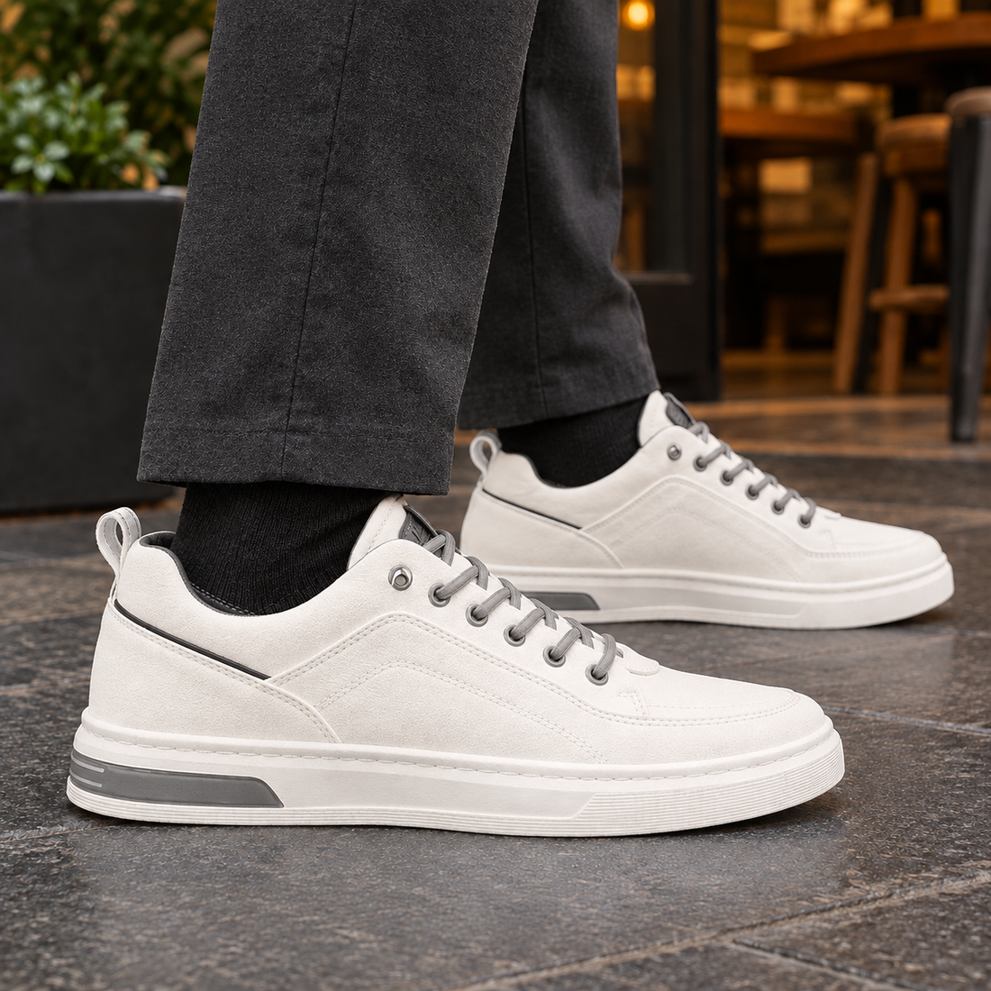 Gonzaga Lace-Up Sneakers - Off White