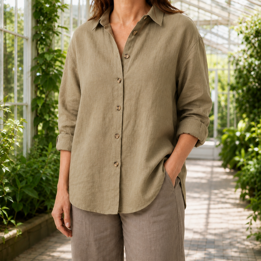 Pippa Relaxed Shirt - Khaki