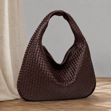 Dalmasso Woven Hobo Bag - Dark Brown
