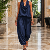 Maxine Draped Set - Dark Blue