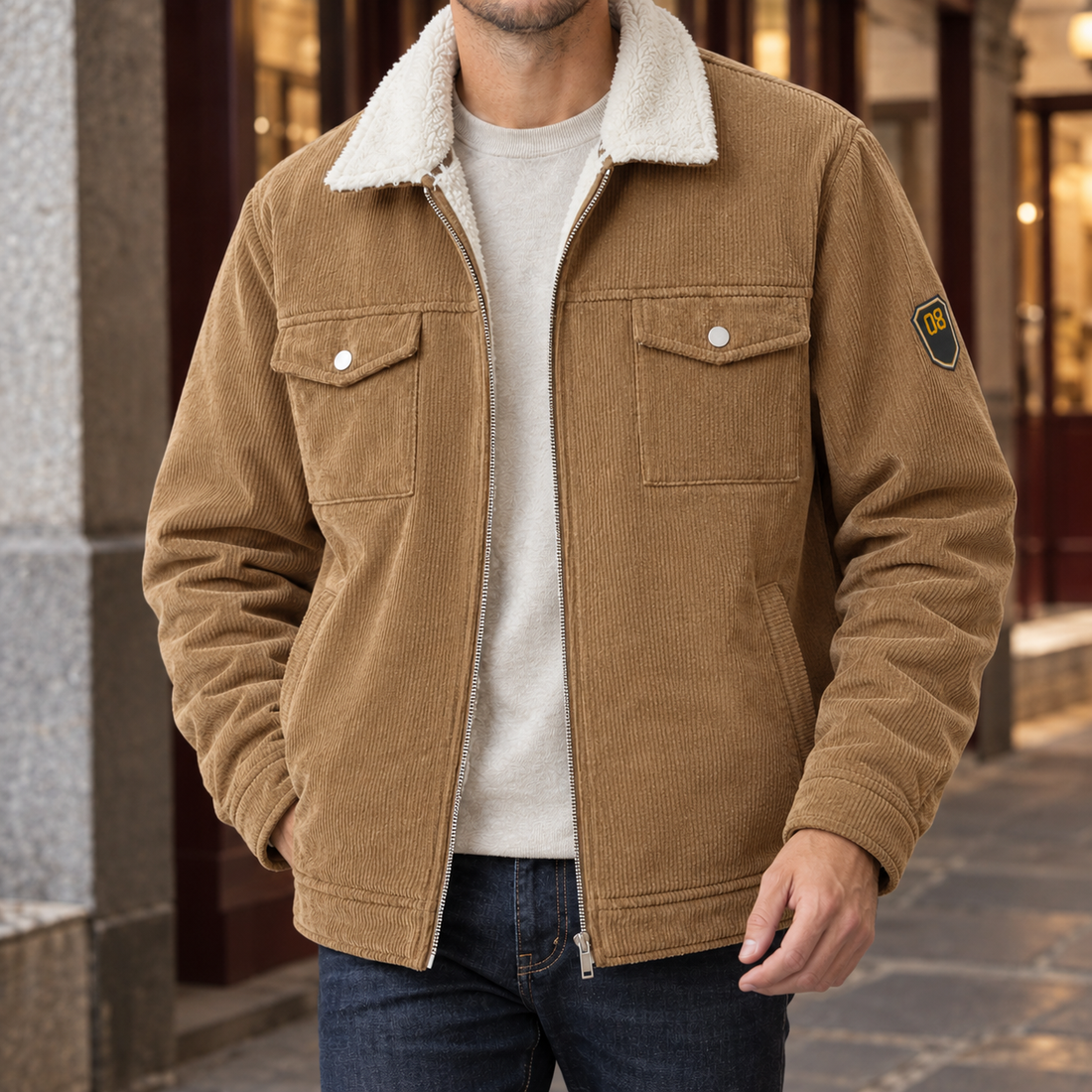 Thibault Corduroy Jacket - Khaki