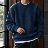 Aaron Textured Sweater - Dark Blue