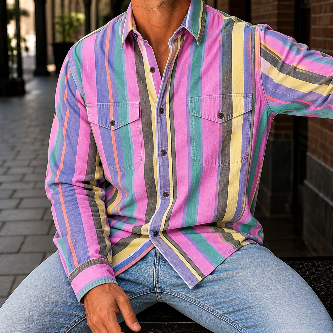Jasper Striped Shirt - Pink
