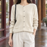 Thomasina Pocket Cardigan - Beige