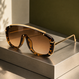 Montgomery Shield Sunglasses - Motif Léopard