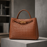 Piras Woven Handbag - Brown