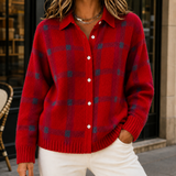 Aimee Plaid Sweater - Red