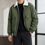 Kasimir Sherpa Collar Jacket - Military Green