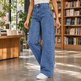 Zinnia-Rae Wide Leg Jeans - Dark Blue