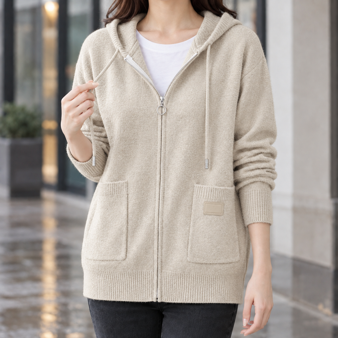Solange Hooded Hoodie - Oatmeal
