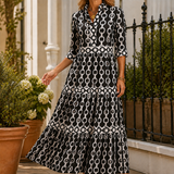 Carmen Tiered Maxi Dress - Black