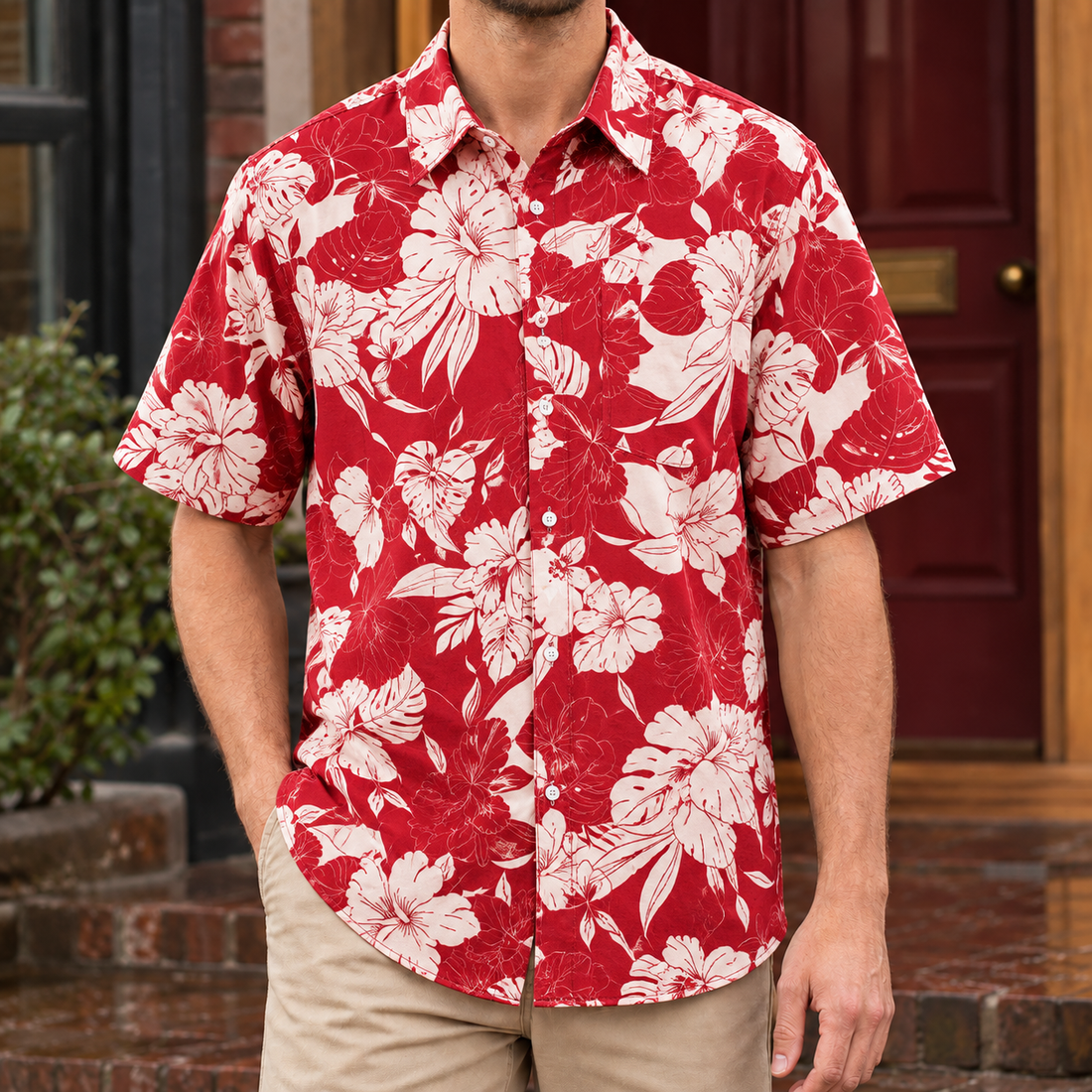 Jacob Tropical Shirt - Red