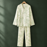 Marisol-Kate Kimono Pajama Set - Green