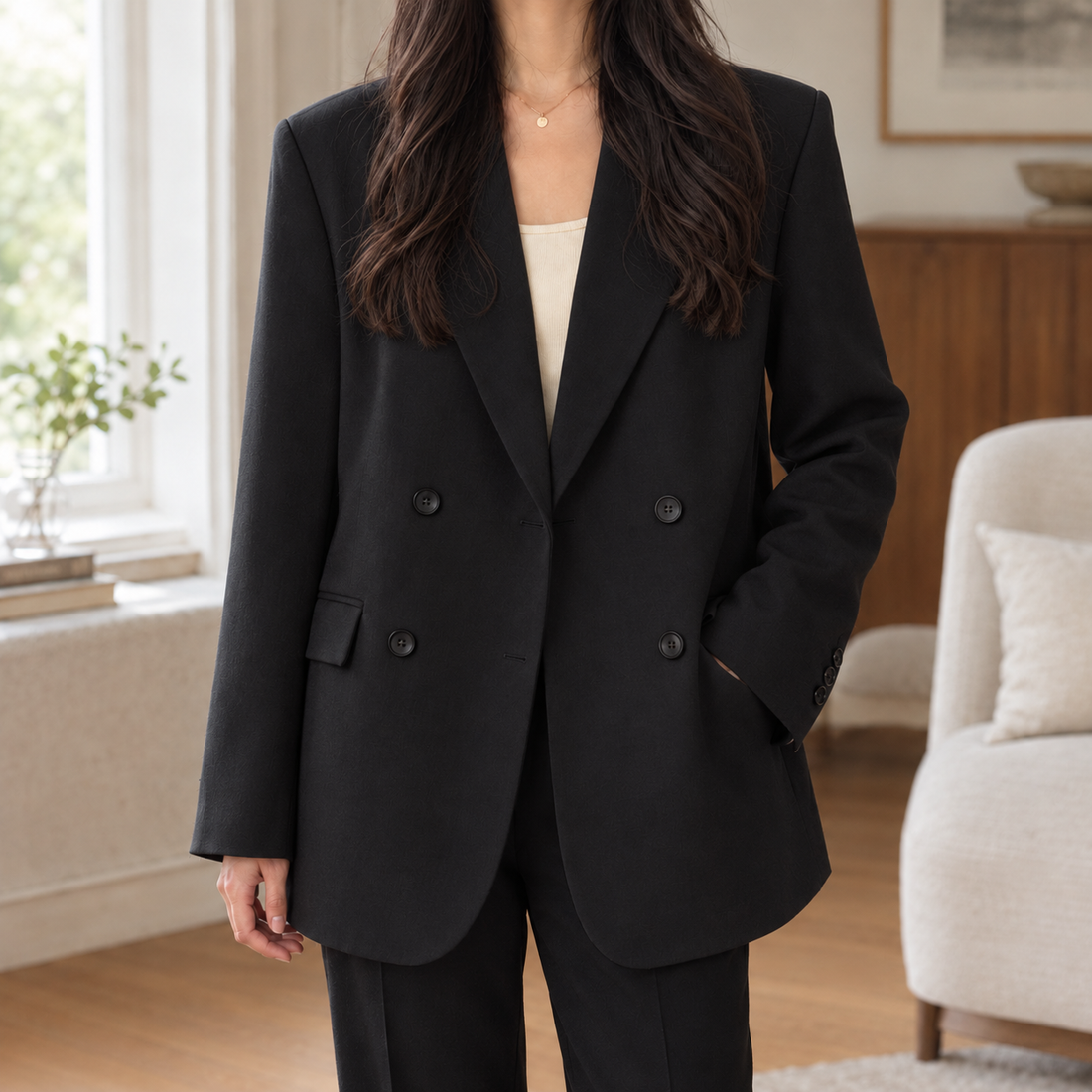 Yara-Jade Oversized Blazer - Black