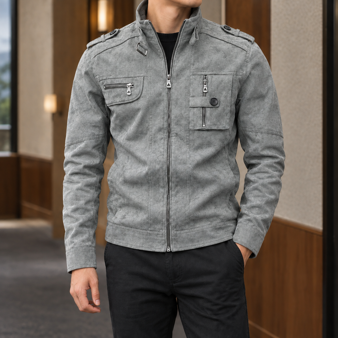 Orson Utility Jacket - Light Gray