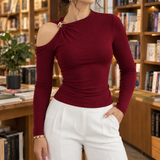 Guinevere Asymmetric Top - Burgundy