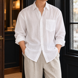 Lothaire Linen Shirt - White