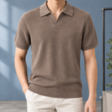 Cooper Textured Polo - Brown