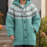 Edmund Hooded Cardigan - Blue