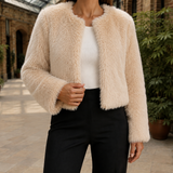 Eva Cropped Jacket - Beige