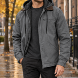 Isaac-Flynn Hooded Jacket - Gray