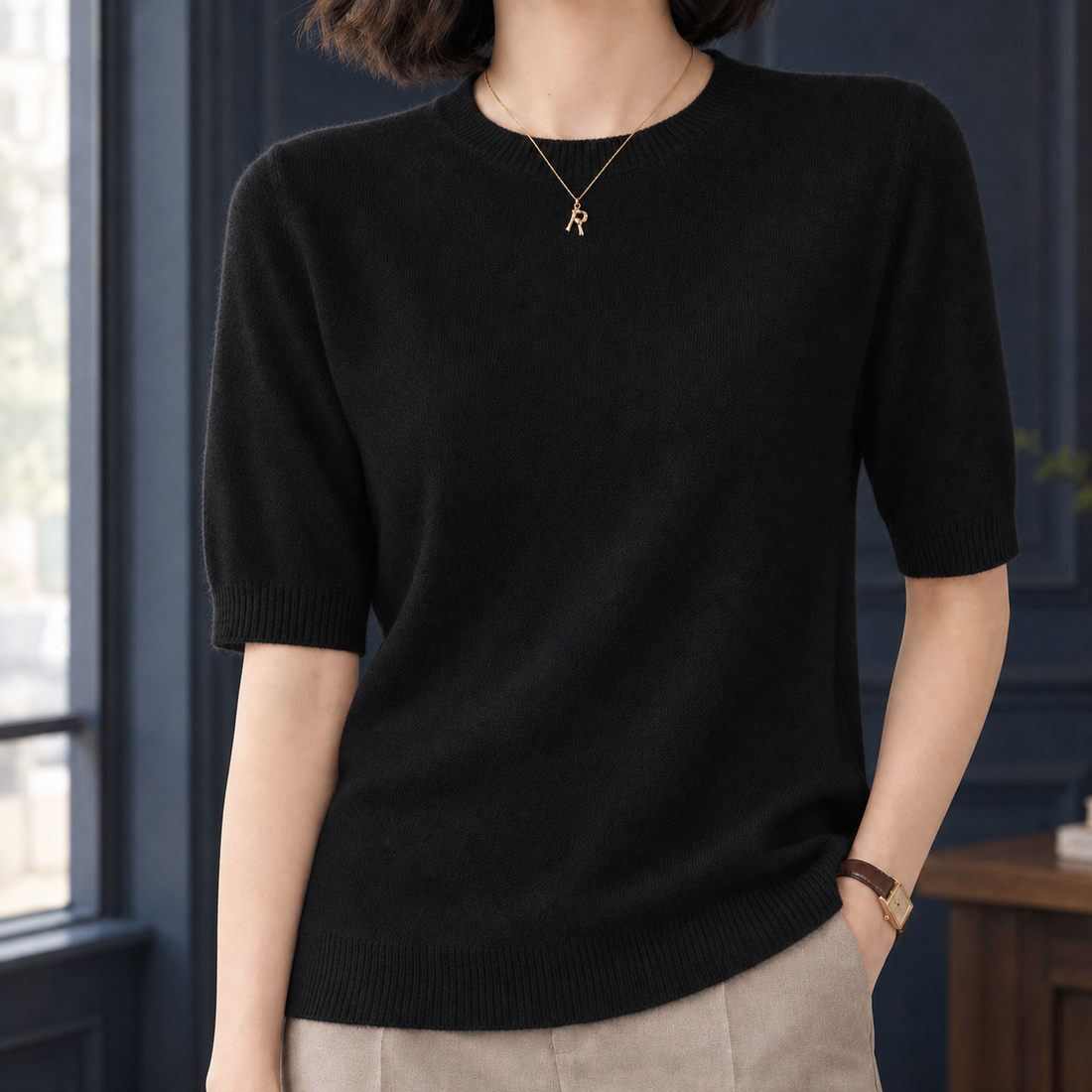 Michelle Cashmere Sweater - Black