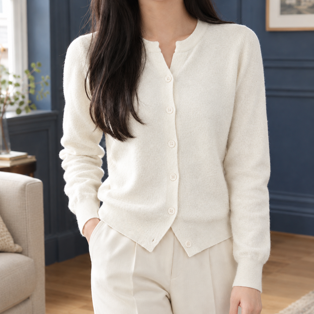 Alice Round Neck Sweater - Off White