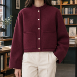 Philippa-Skye Patch Pocket Jacket - Deep Red