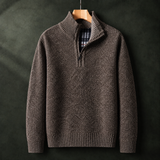 Ambrose Quarter-Zip Sweater - Brown