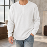Thomas Waffle Henley - White