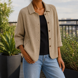 Soraya-Lane Collared Sweater - Khaki