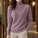 Hildegarde Turtleneck Sweater - Lilac Purple