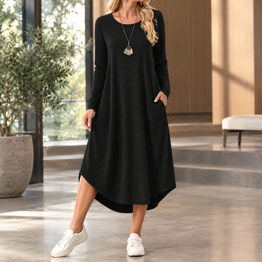 Letitia-Kate Swing Dress - Black