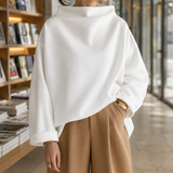 Nadia-Grace High-Neck Top - White