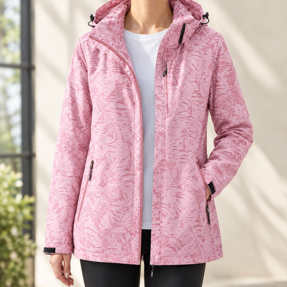 Valeria-Grace Hooded Jacket - Pink