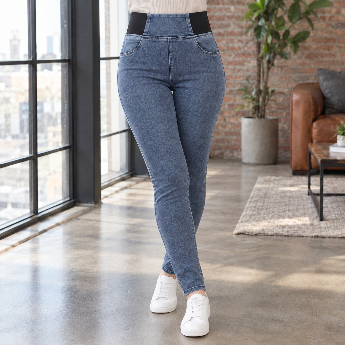 Ophelia-Grace Skinny Pants - Vintage Blue