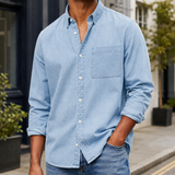 Caius Relaxed Shirt - Light Blue