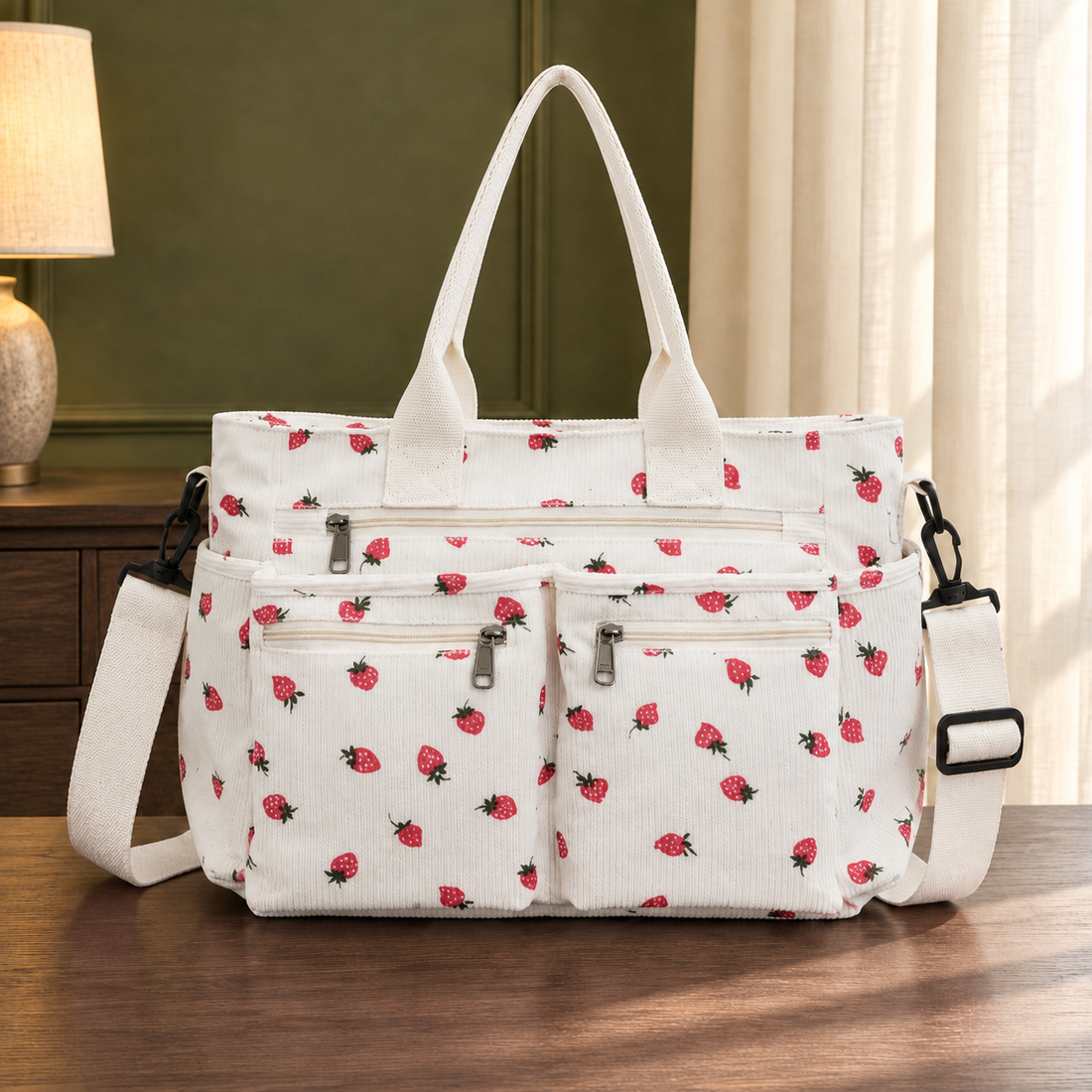 Caldera Strawberry Tote Bag - White